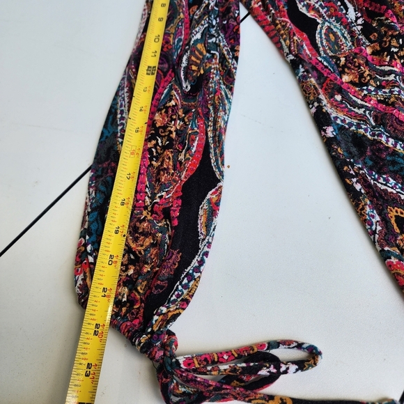 Free People Mock Neck Open Back Balloon Sleeve All Dolled Up Mini Dress Sz XS - Picture 5 of 16